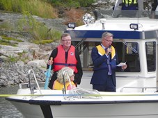 Landshövding Lars Bäckström och kommunchef Ingmar Johansson